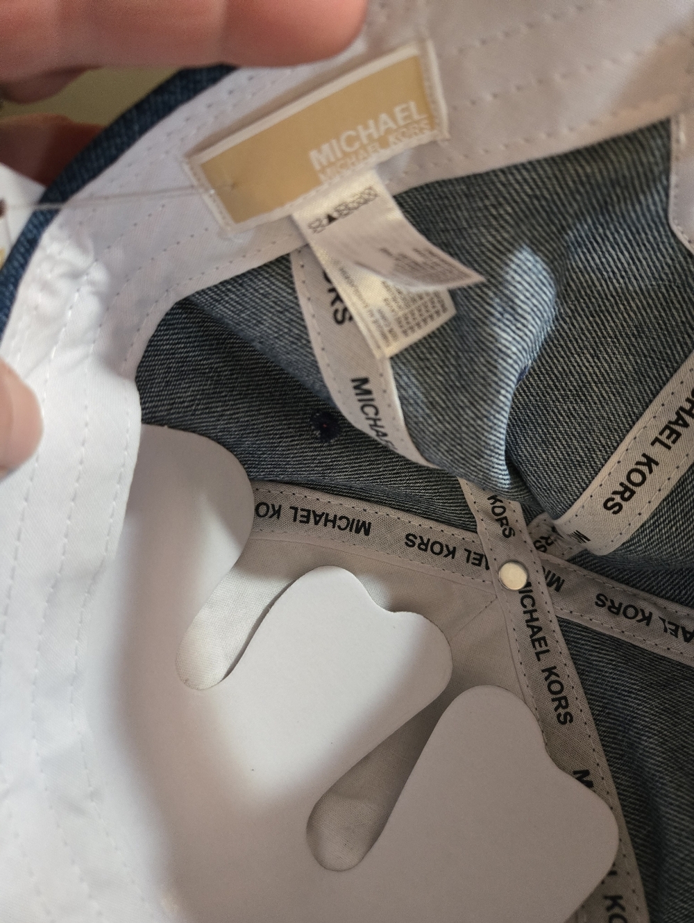 Michael Kors Womens Blue Denim Cap  NWT - Picture 5 of 5